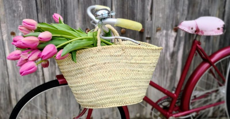 Bicicleta antigua de frenos de varillas para decoracin